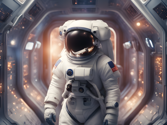Astronaut in Space Ship