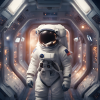 Astronaut in Space Ship