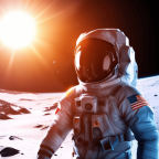 Astronaut with sun