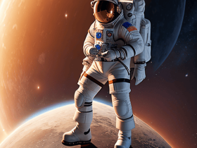 Astronaut with Background