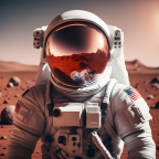 Astronaut on red Planet